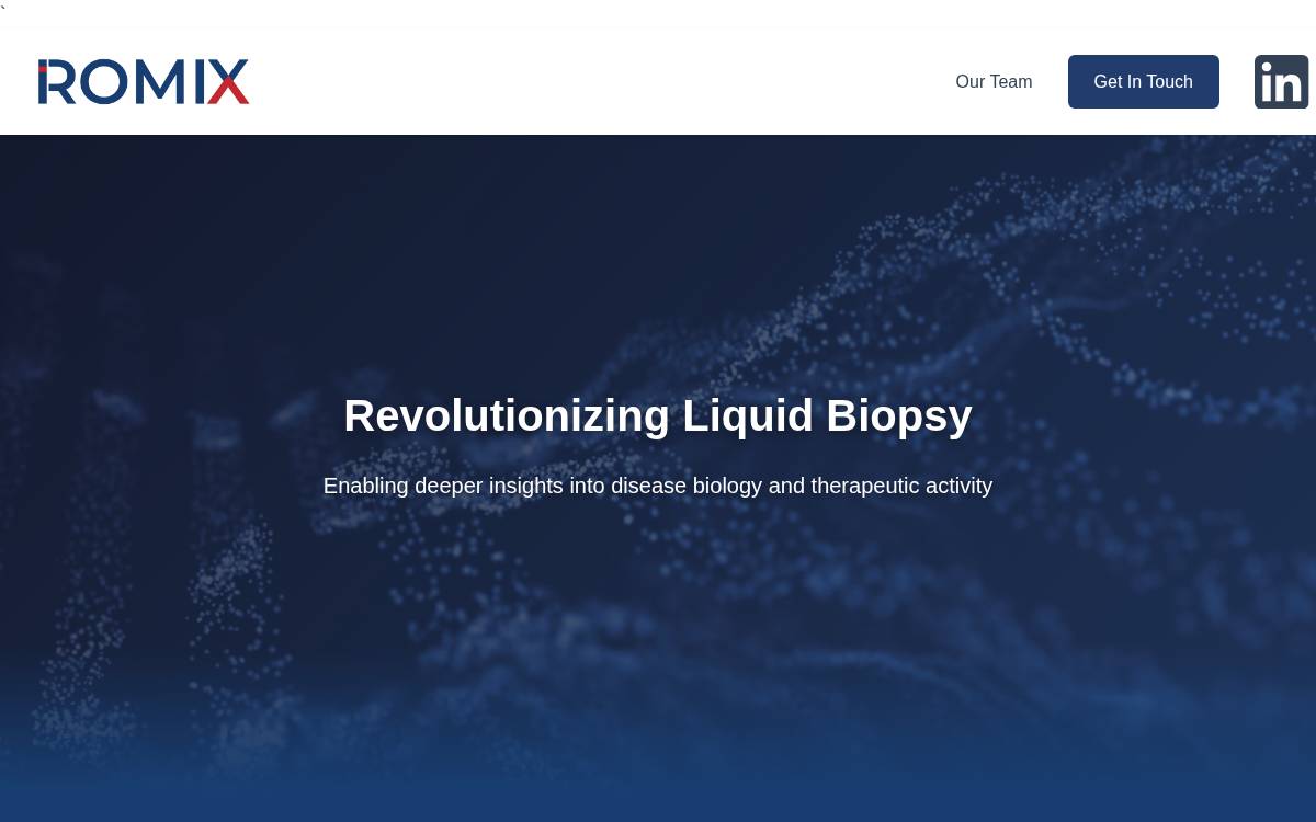 Romix Biosciences website preview