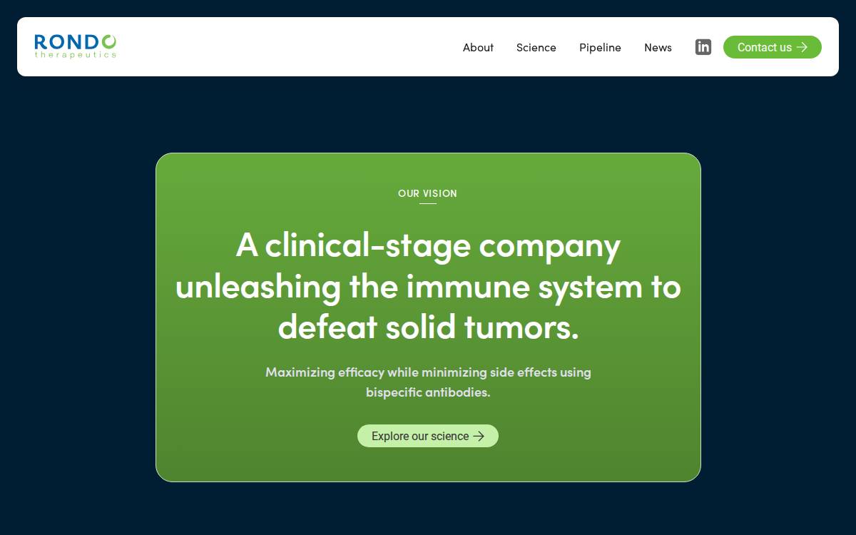 Rondo Therapeutics website preview