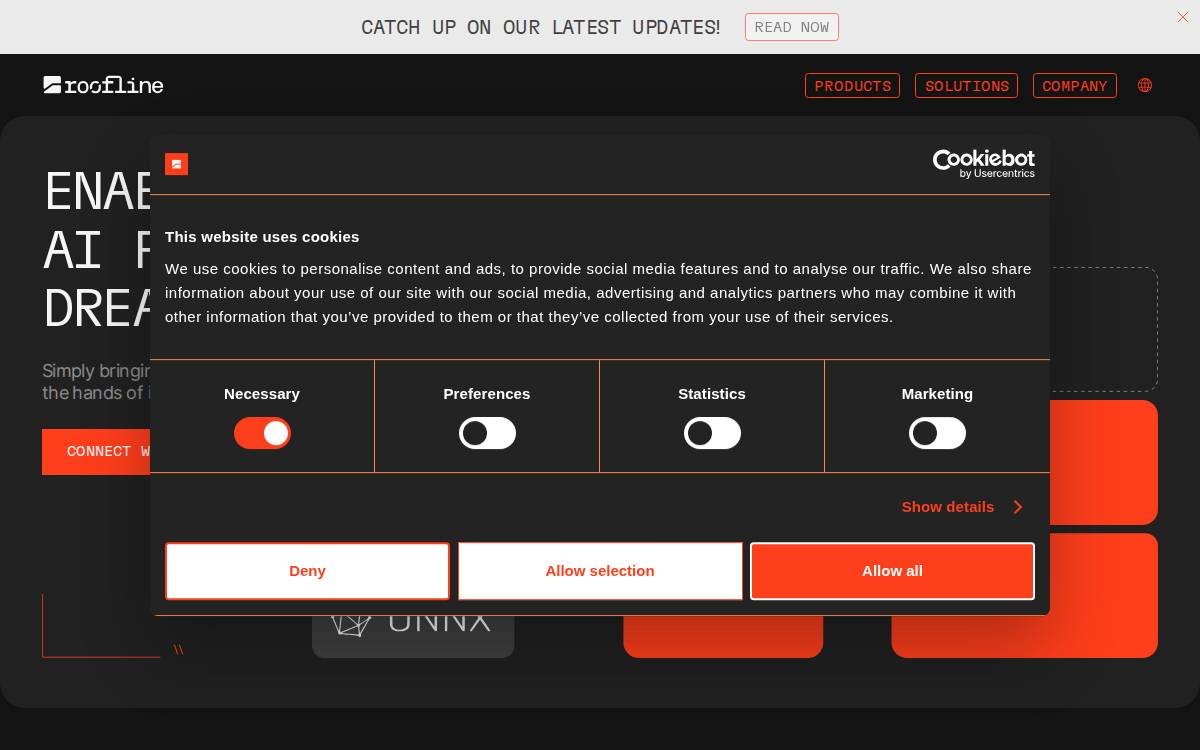 Roofline AI website preview
