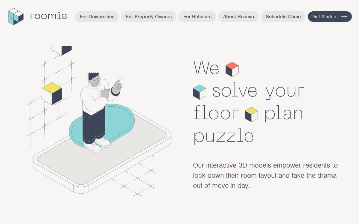 Roomie website preview