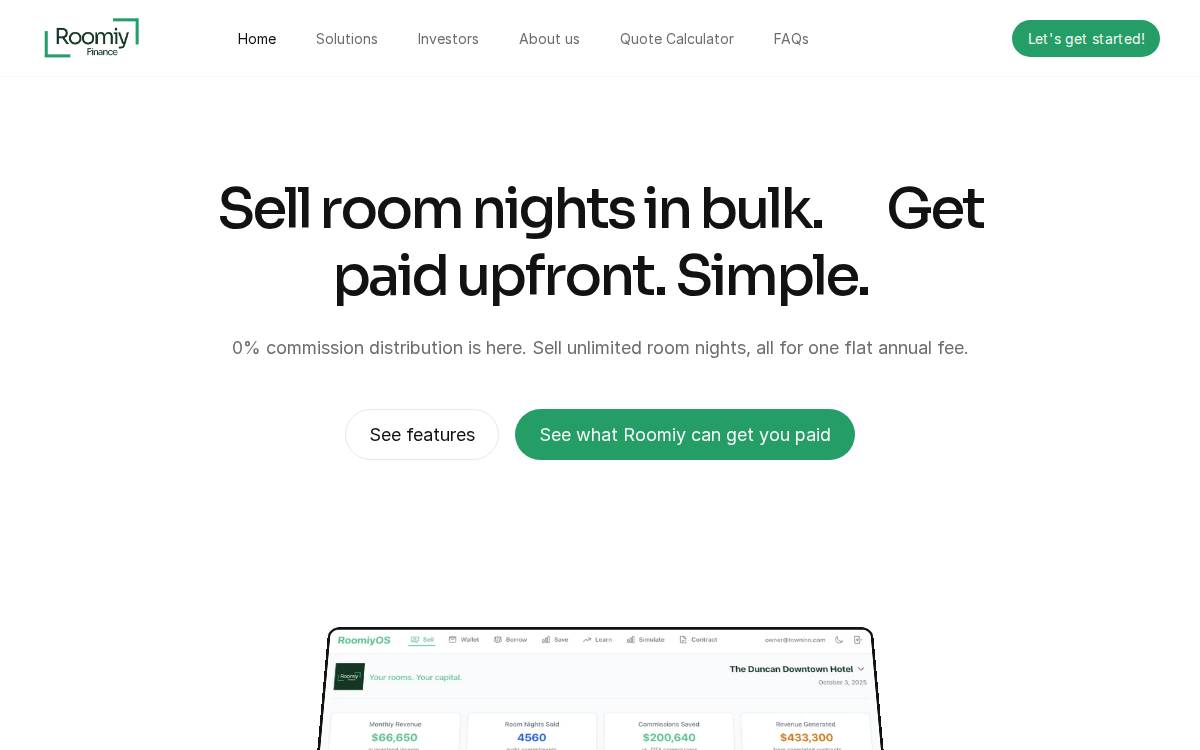 Roomiy website preview