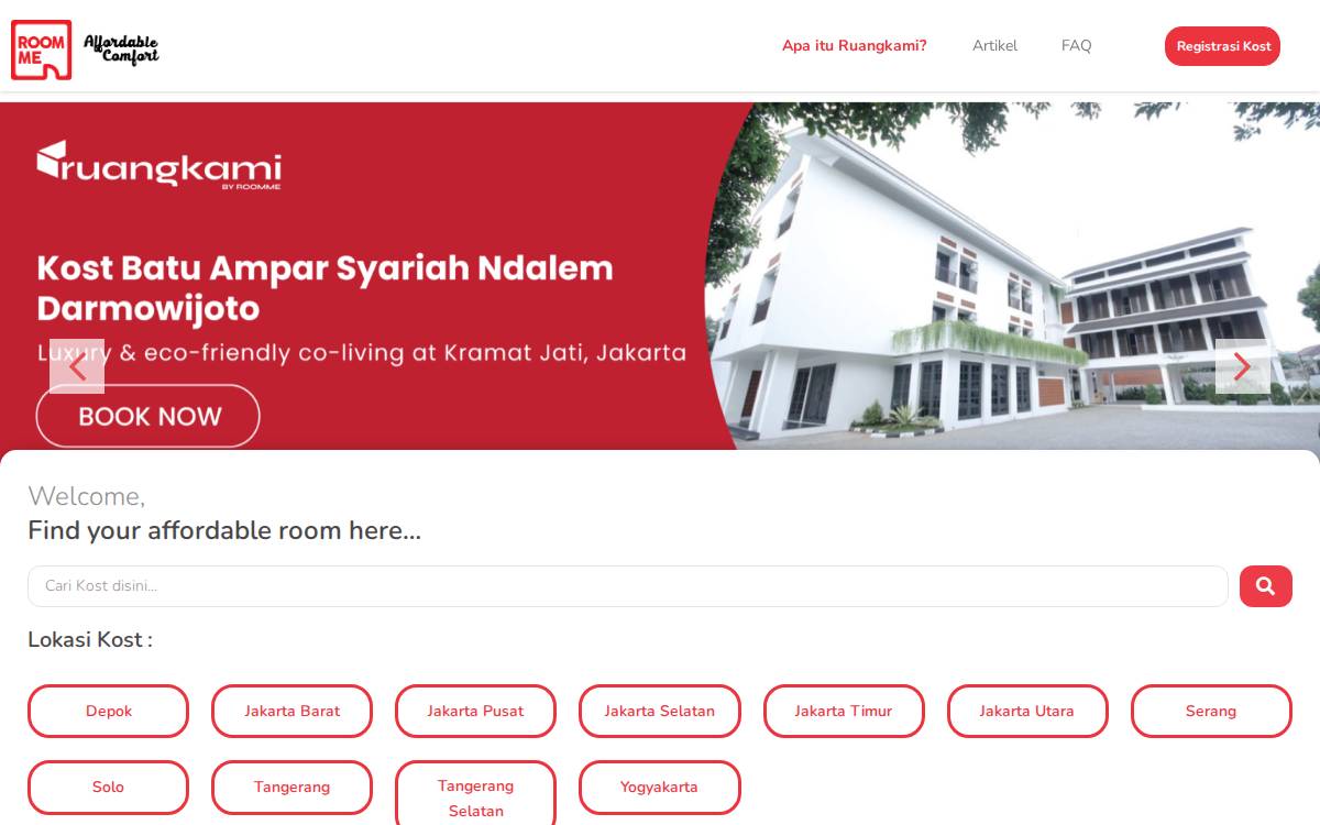 RoomMe website preview