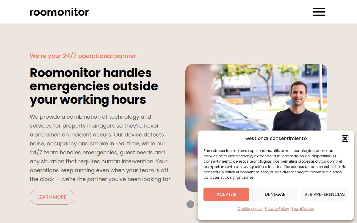 Roomonitor website preview