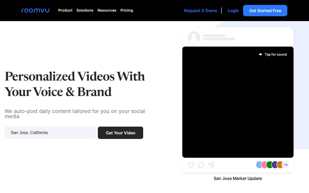 Roomvu website preview