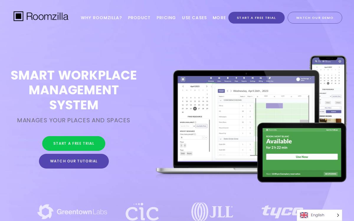Roomzilla Technologies website preview