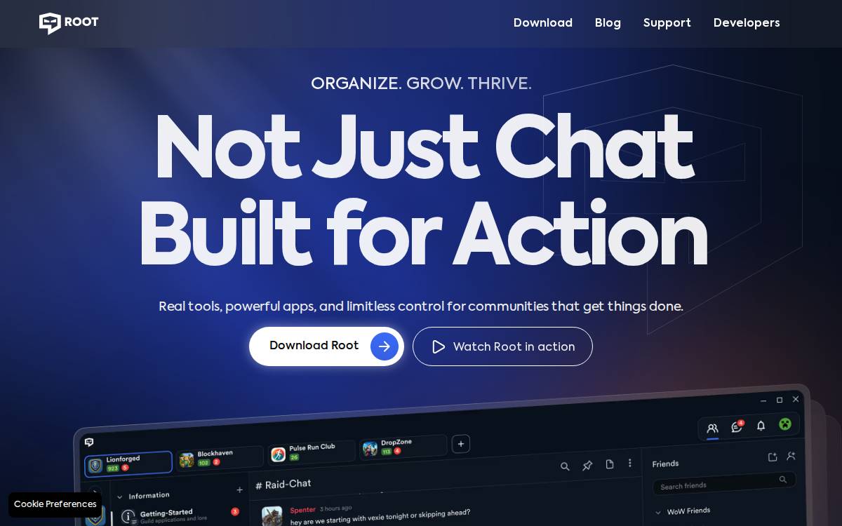 Root website preview