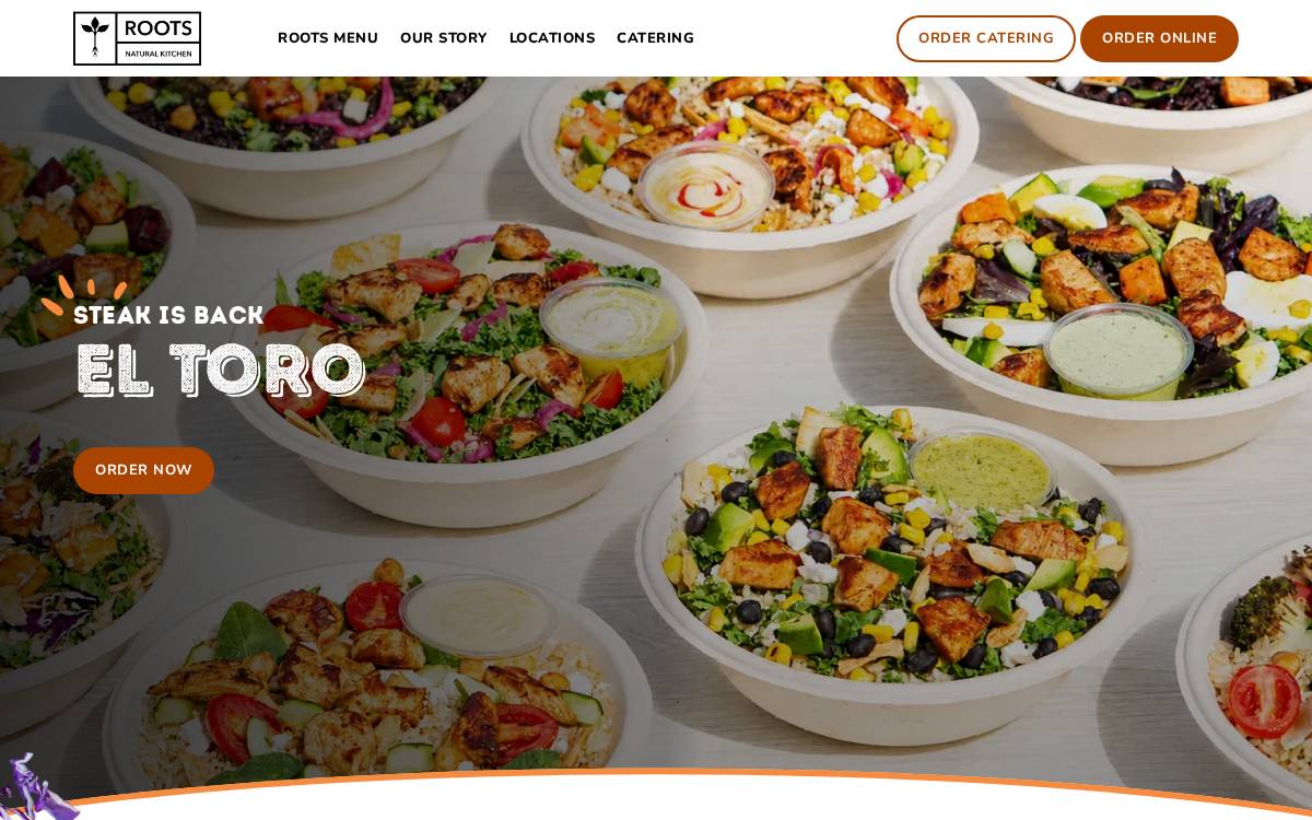 roots natural kitchen website preview