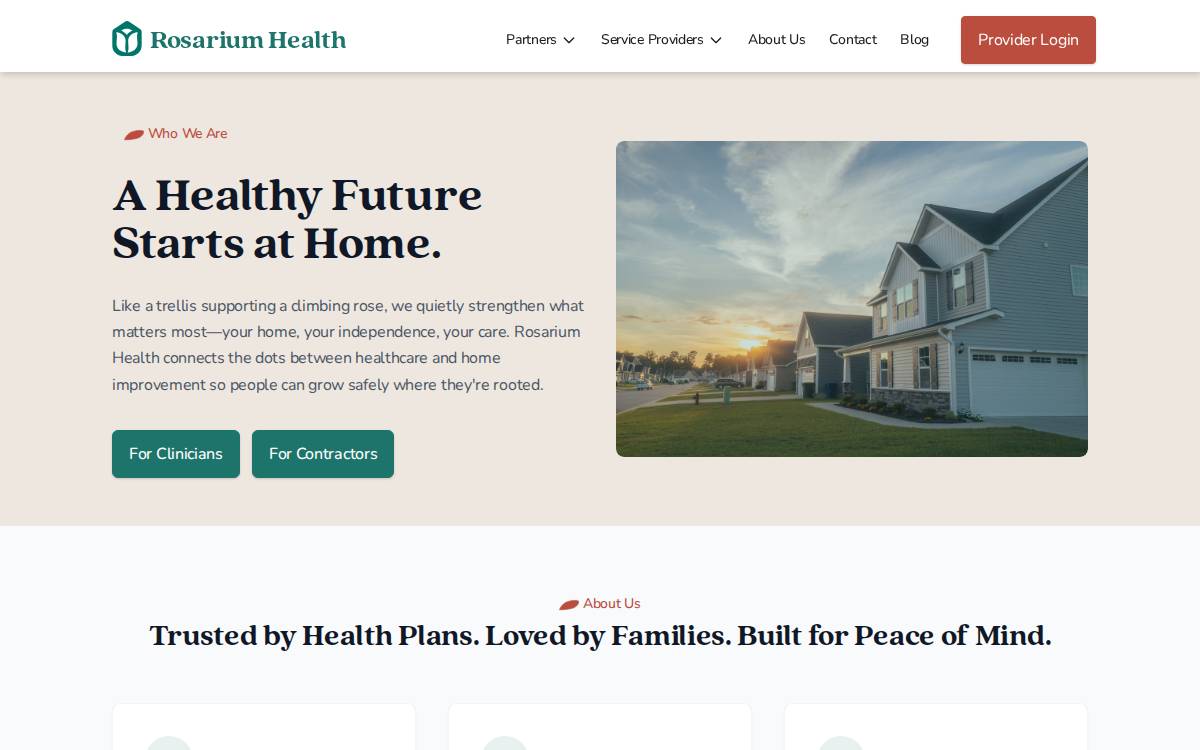 Rosarium Health website preview