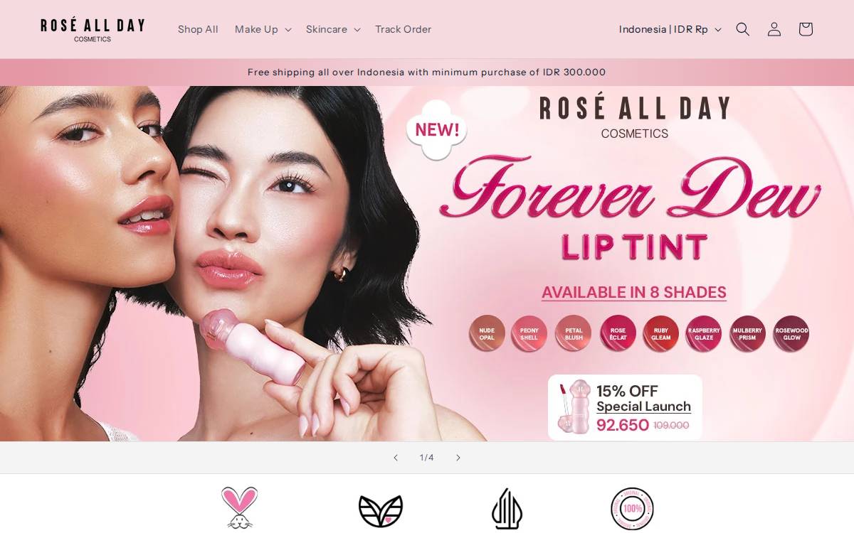 Rose All Day website preview