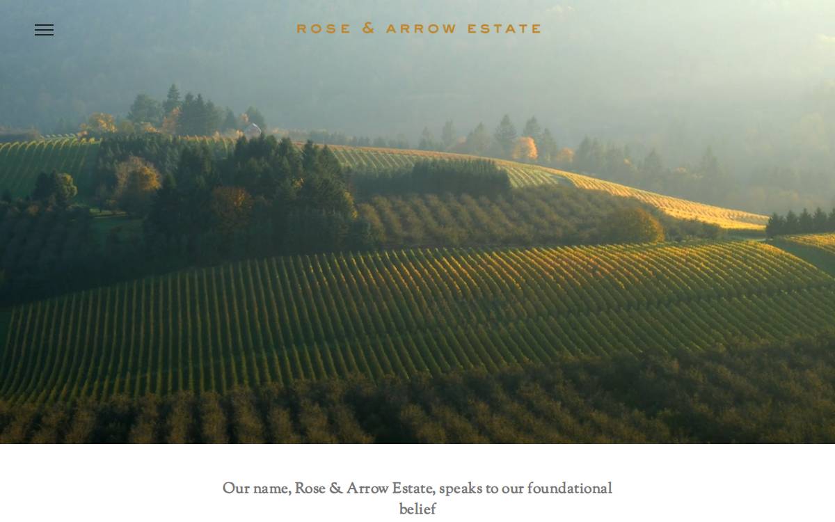 Rose & Arrow website preview