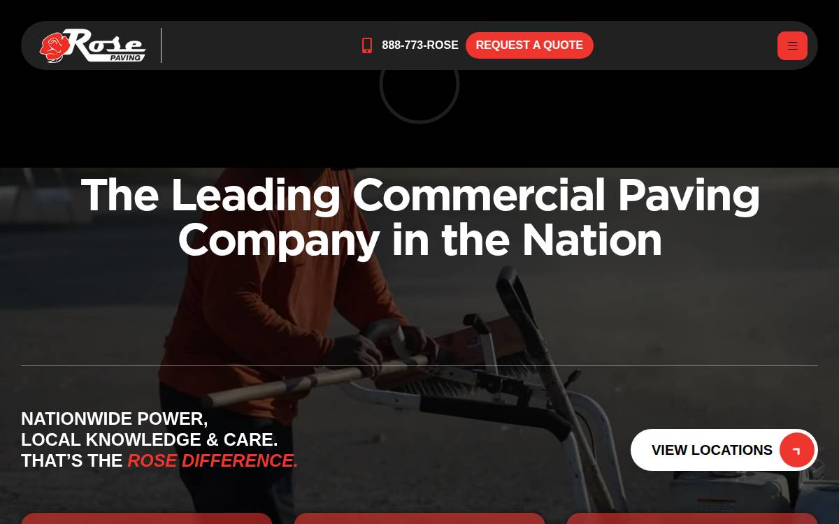 Rosepaving website preview
