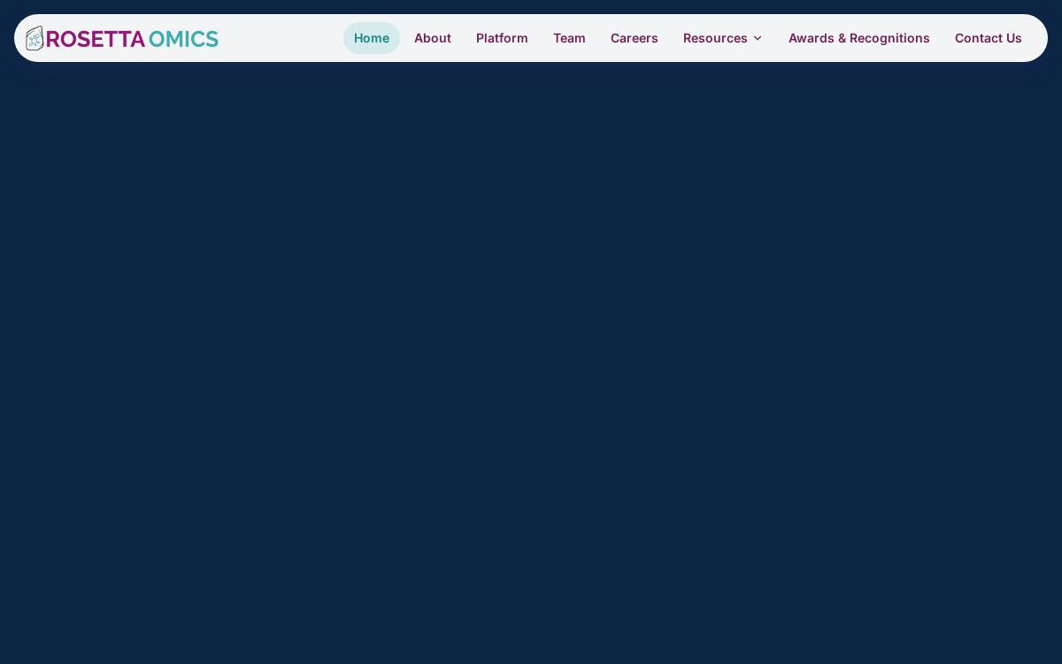 Rosetta Omics website preview