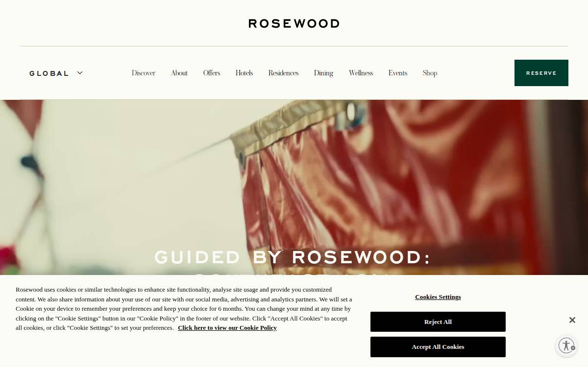 Rosewoodhotels website preview