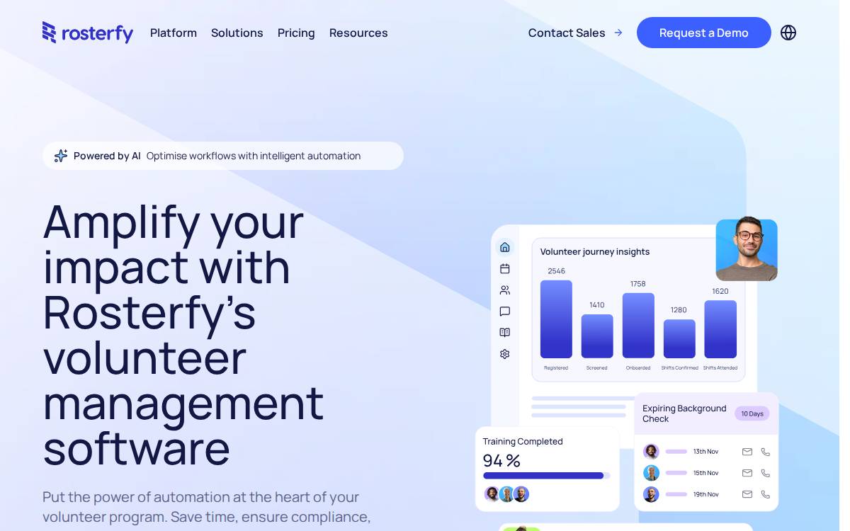 Rosterfy website preview