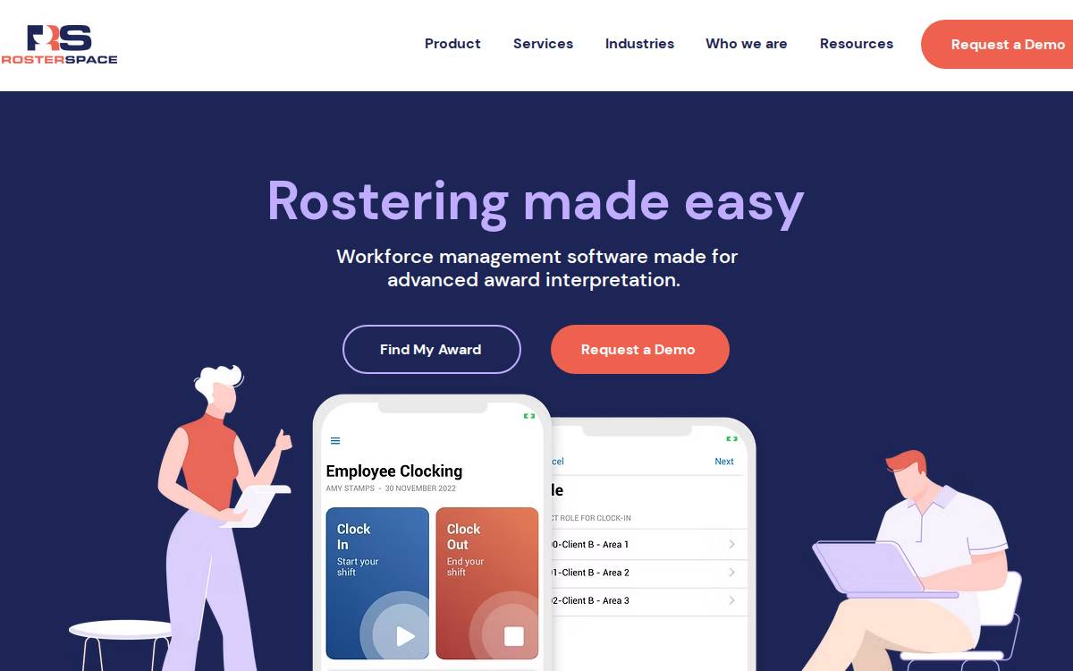 Rosterspace website preview