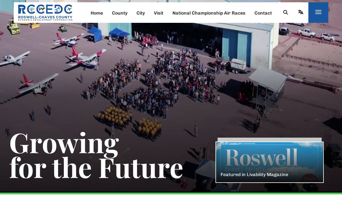 Roswell-Chaves County EDC website preview