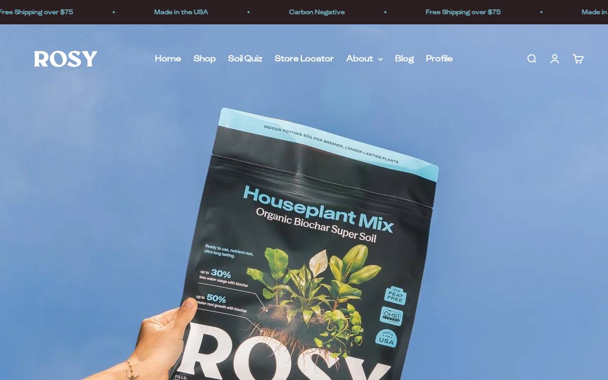 Rosy Soil website preview