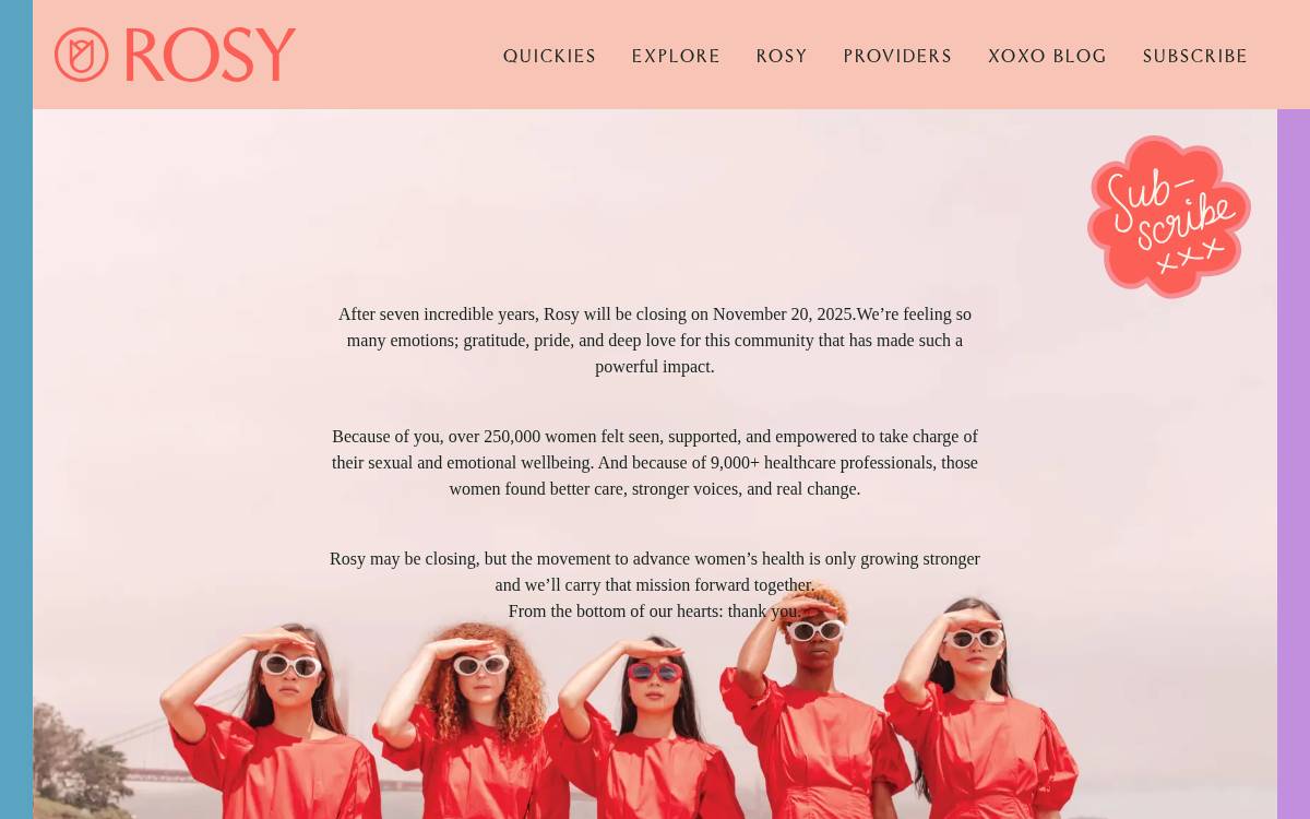 Rosy website preview