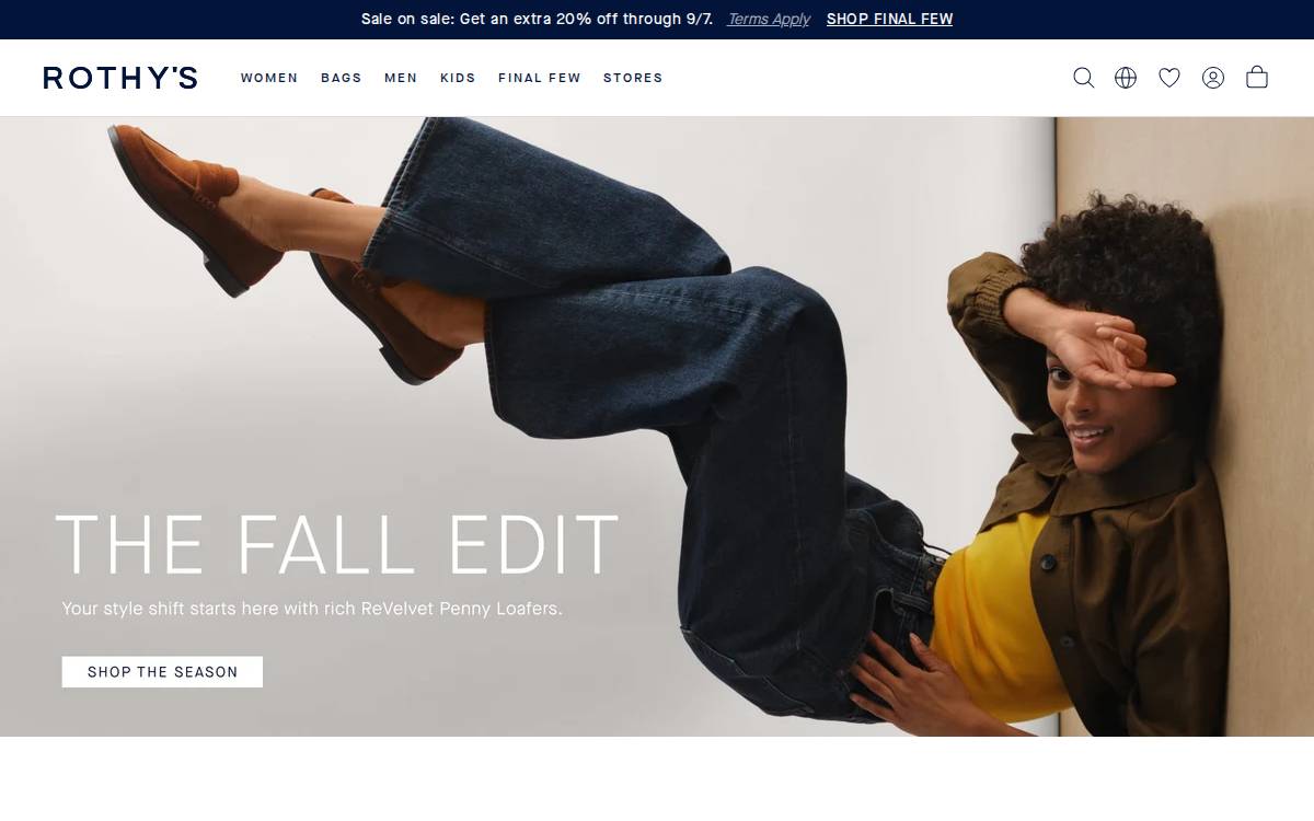 Rothy’s website preview