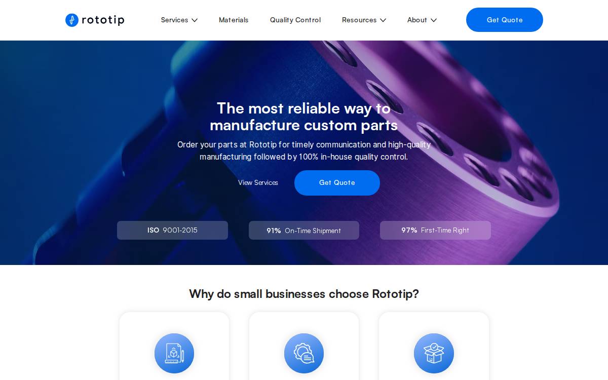 Rototip website preview