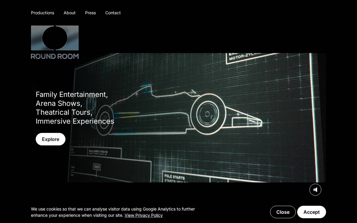 Round Room Live website preview