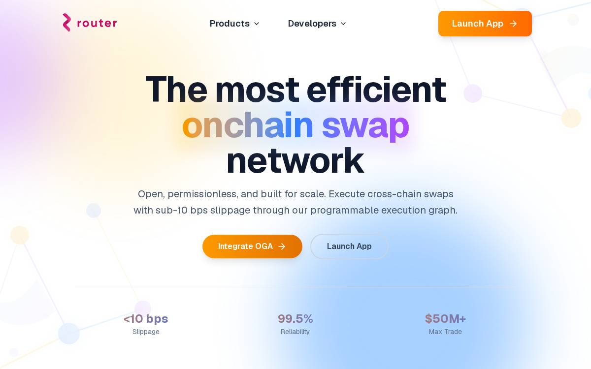 Router Protocol website preview