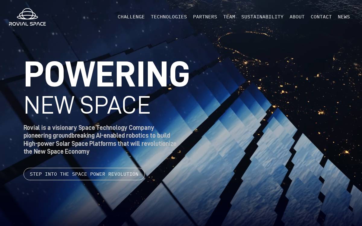 Rovial Space website preview