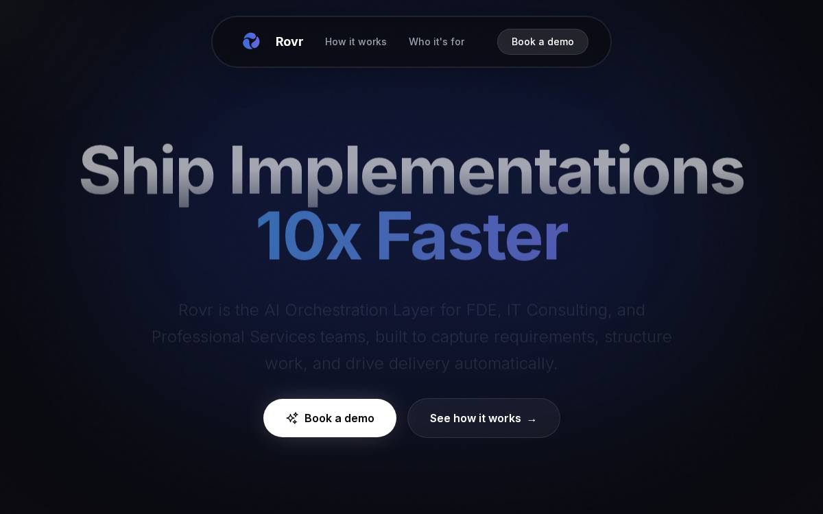 Rovr website preview