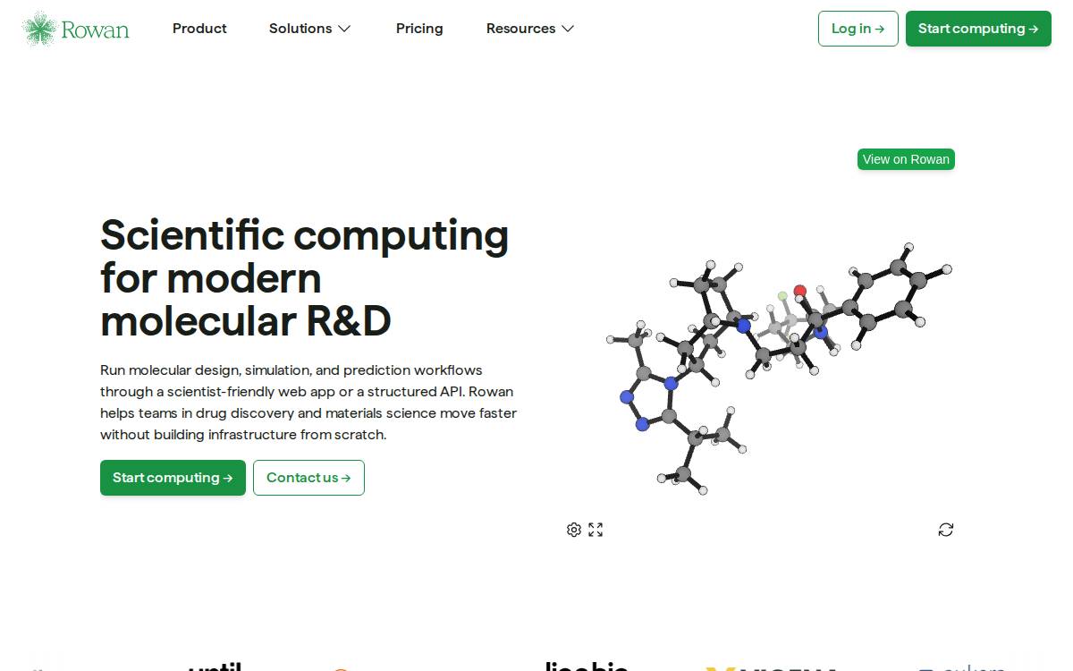 Rowan Scientific website preview