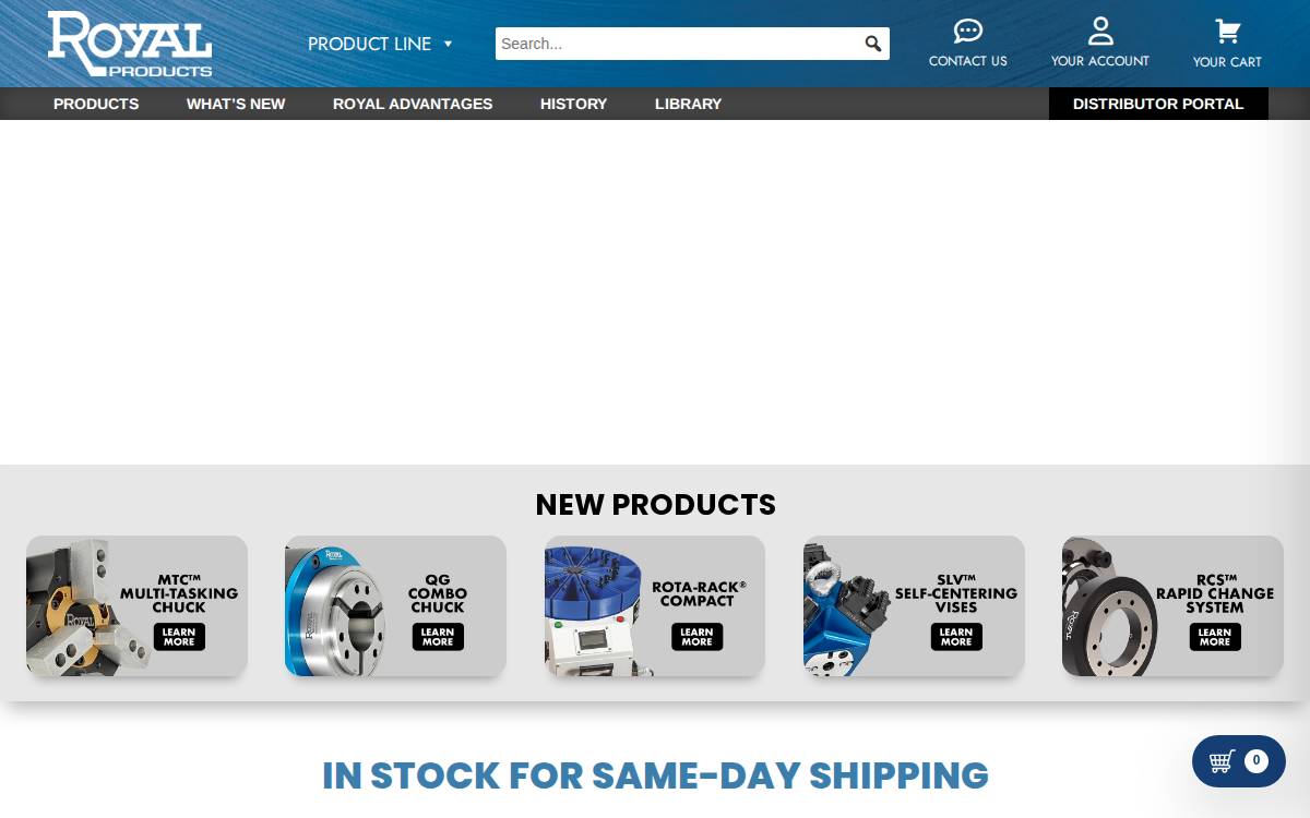 Royal Products website preview