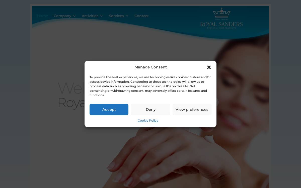 Royal Sanders website preview