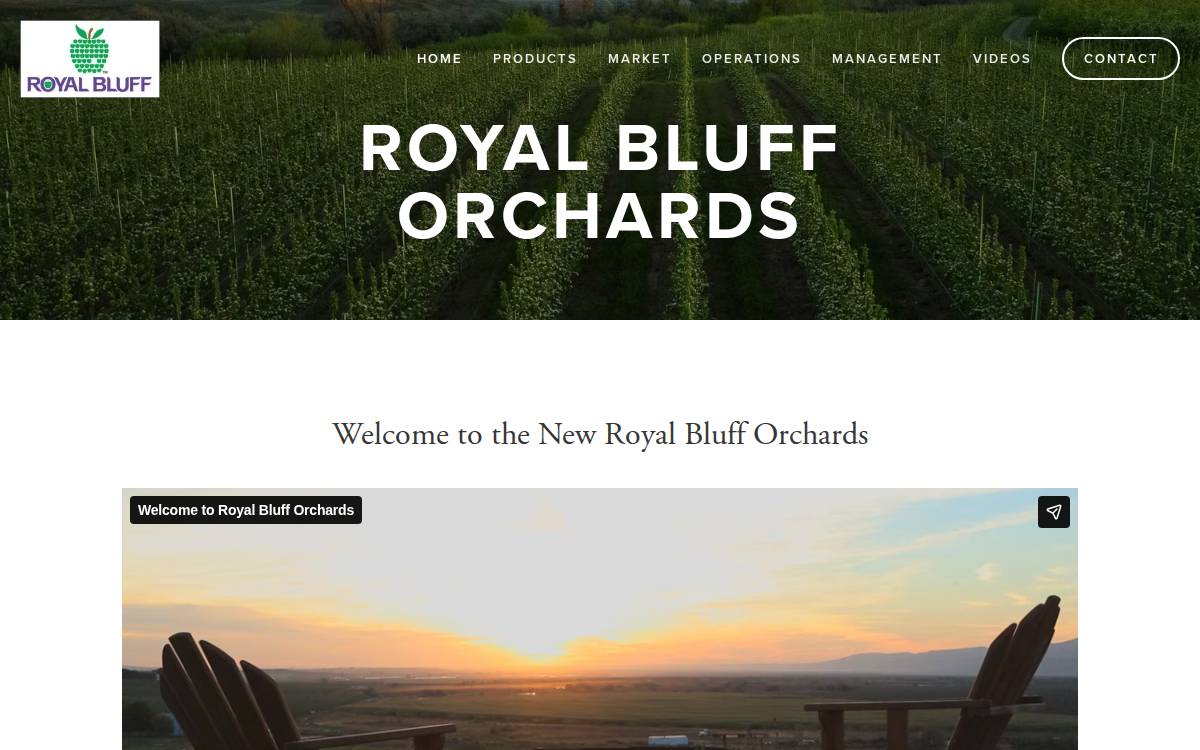Royalblufforchards website preview