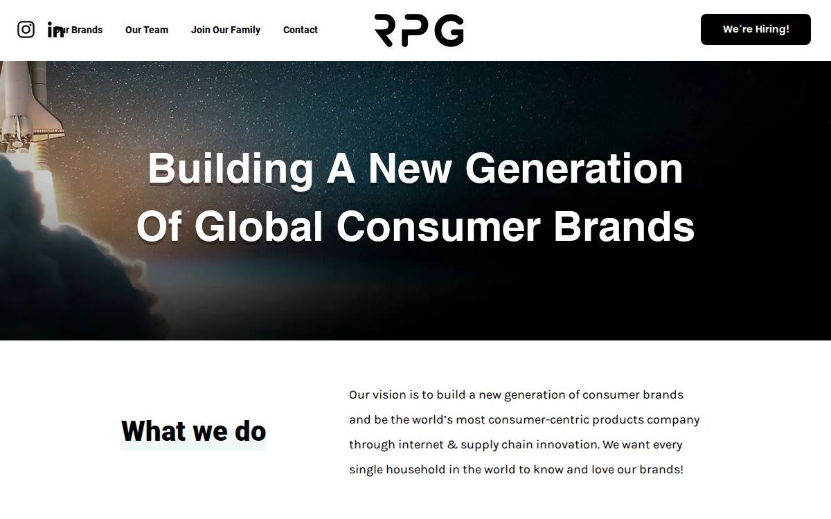 RPG Commerce website preview