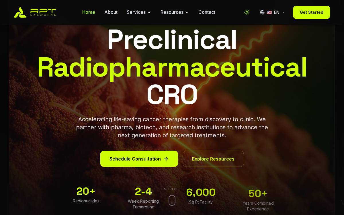 RPT Labworks website preview