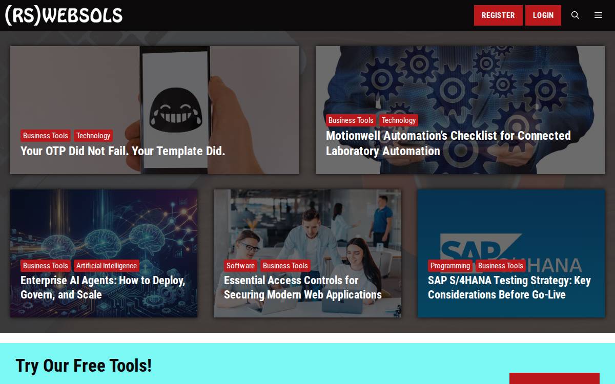 Rswebsols website preview