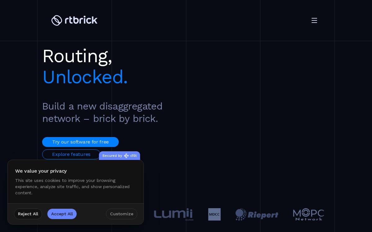 RtBrick website preview