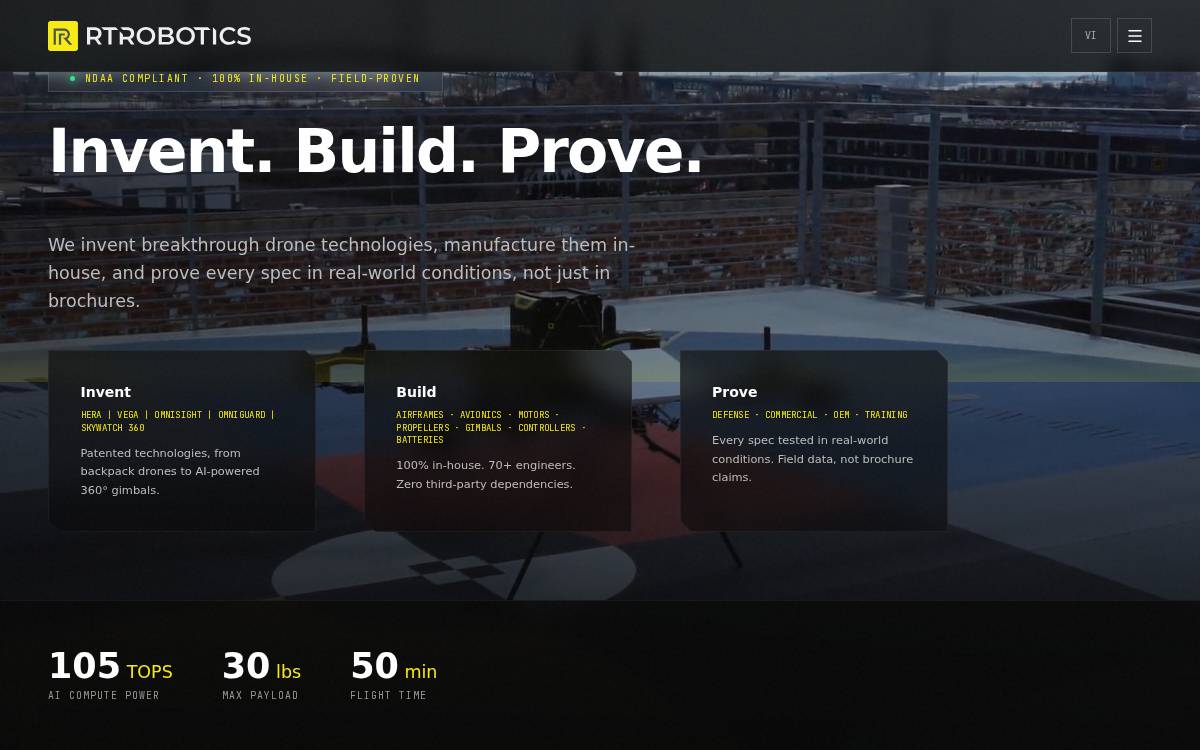 Rtrobotics website preview