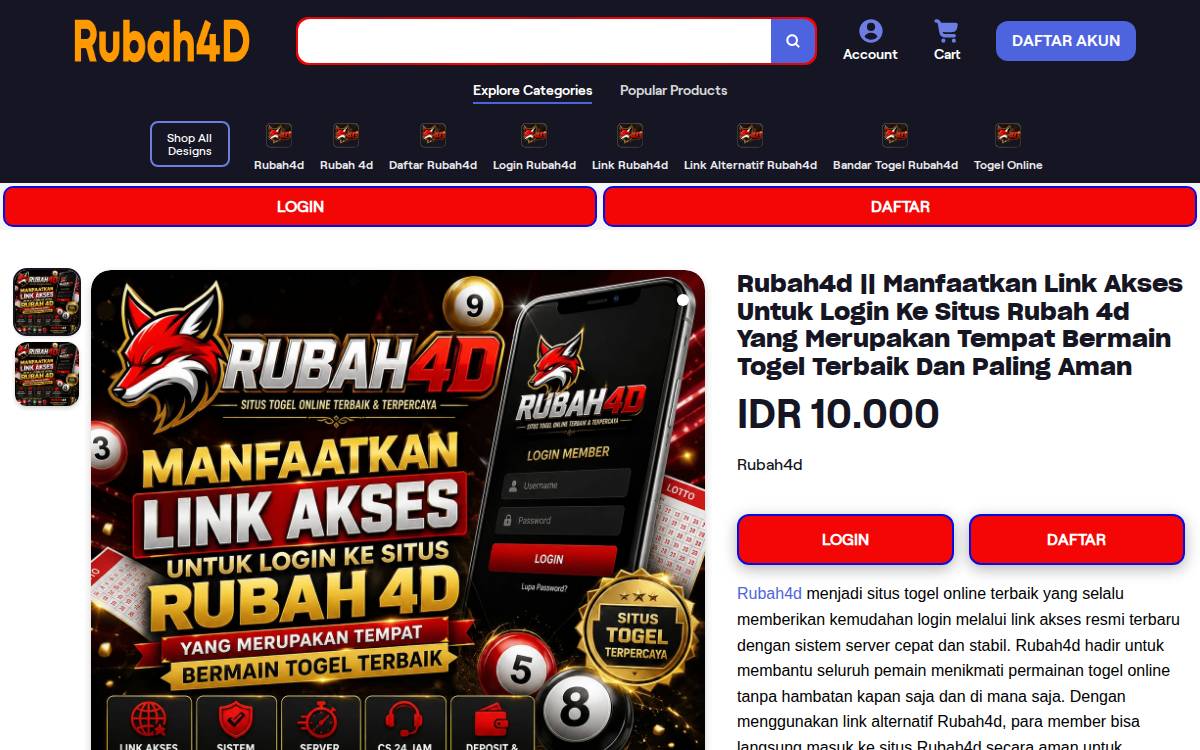 Rubah4d website preview