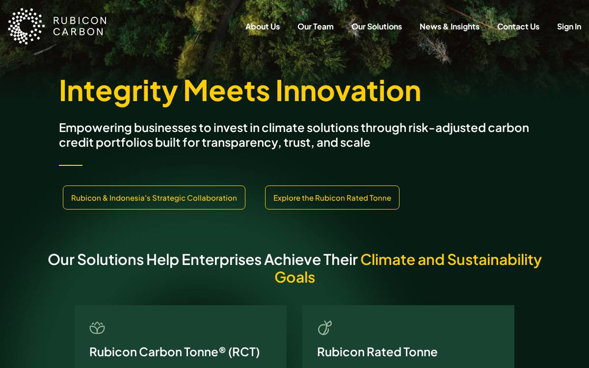 Rubicon Carbon website preview