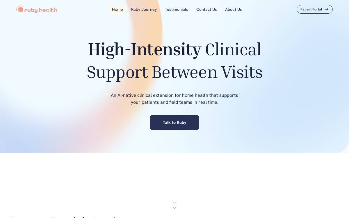 Ruby Health website preview