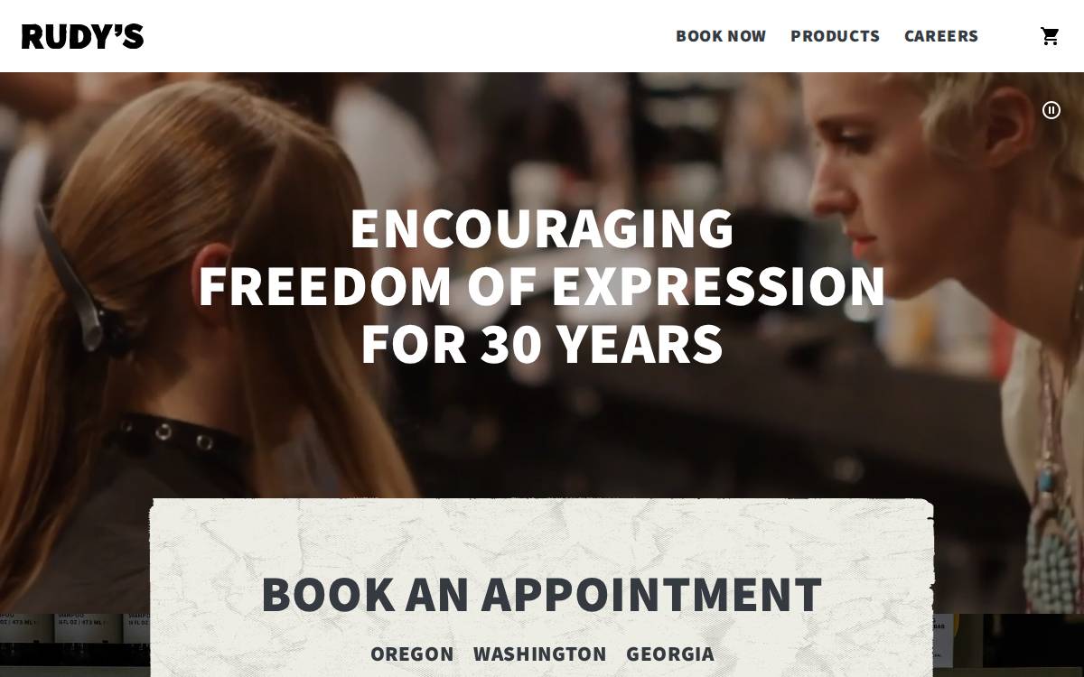 Rudy's website preview