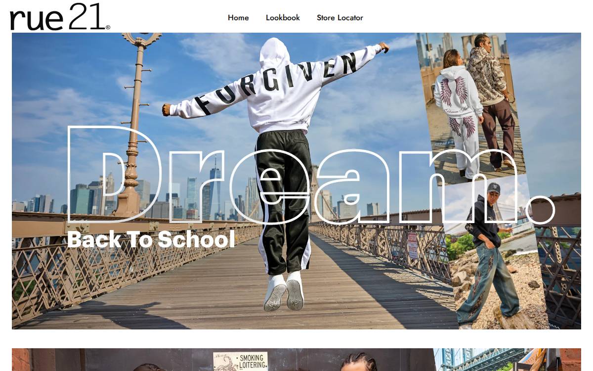 Rue21 website preview
