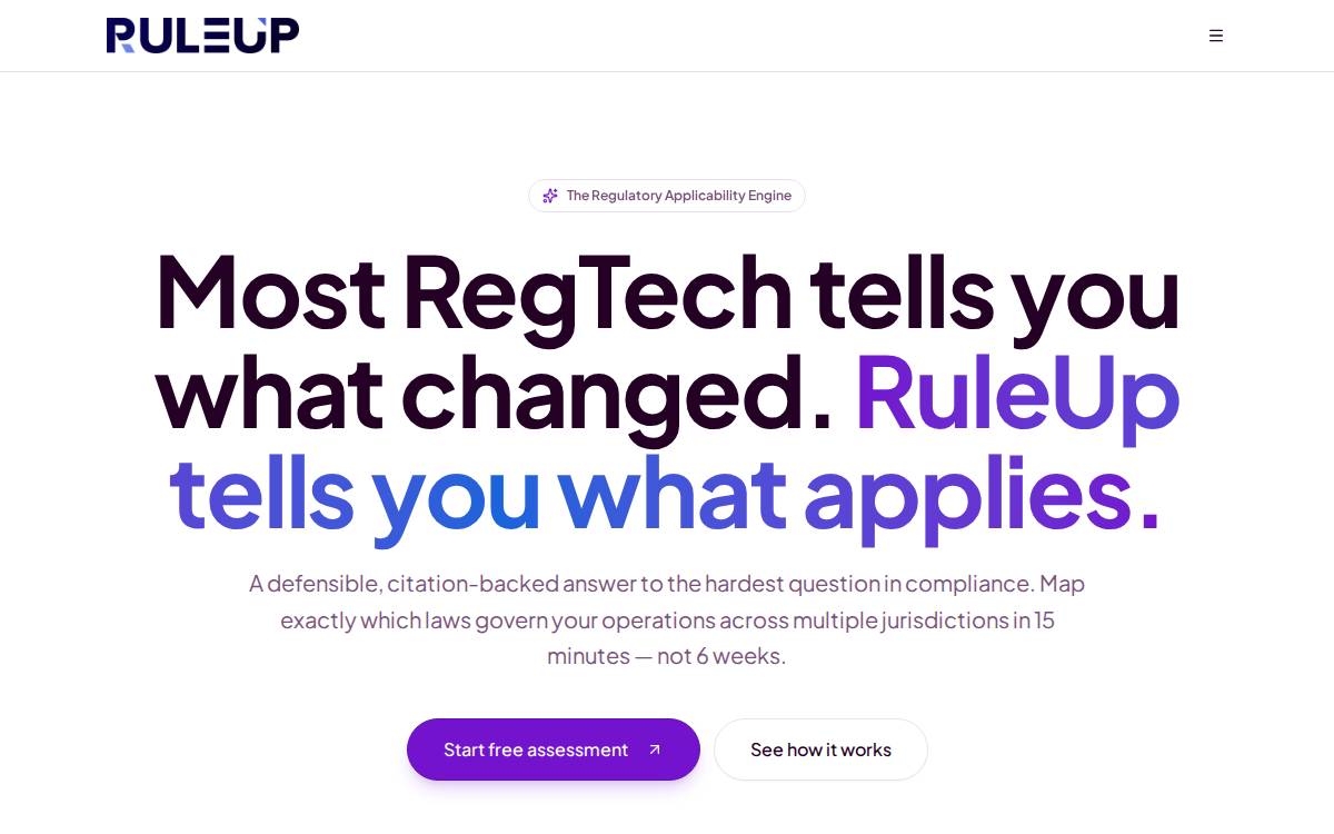 RuleUp website preview