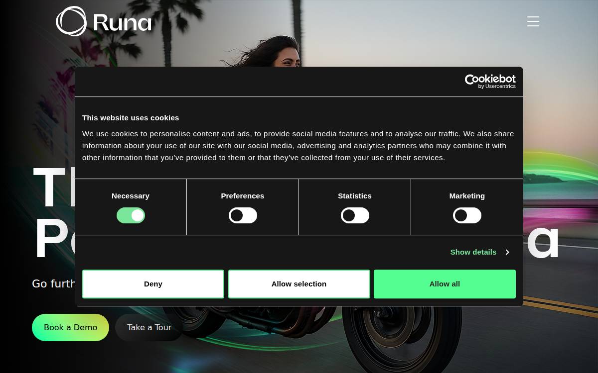 Runa website preview