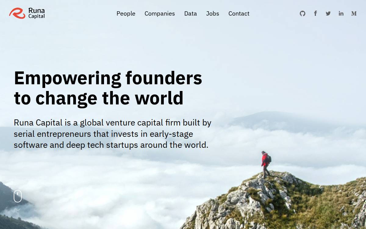 Runa Capital, website preview