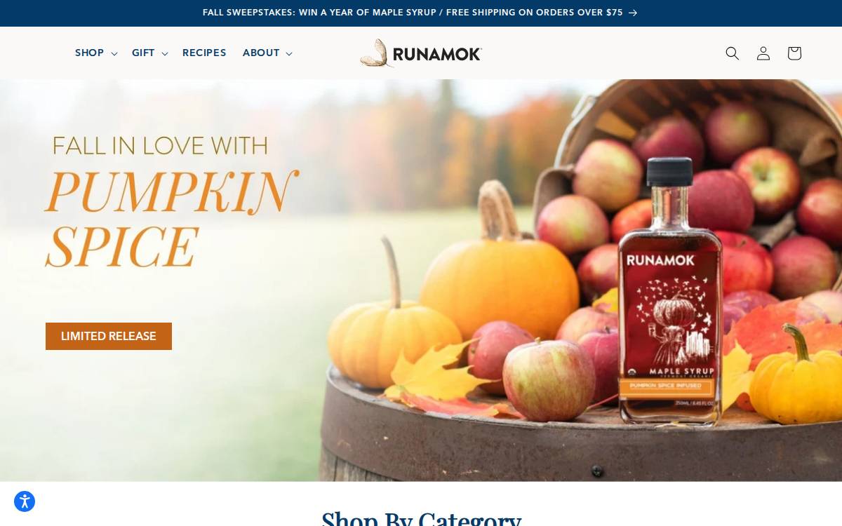 Runamok Maple website preview