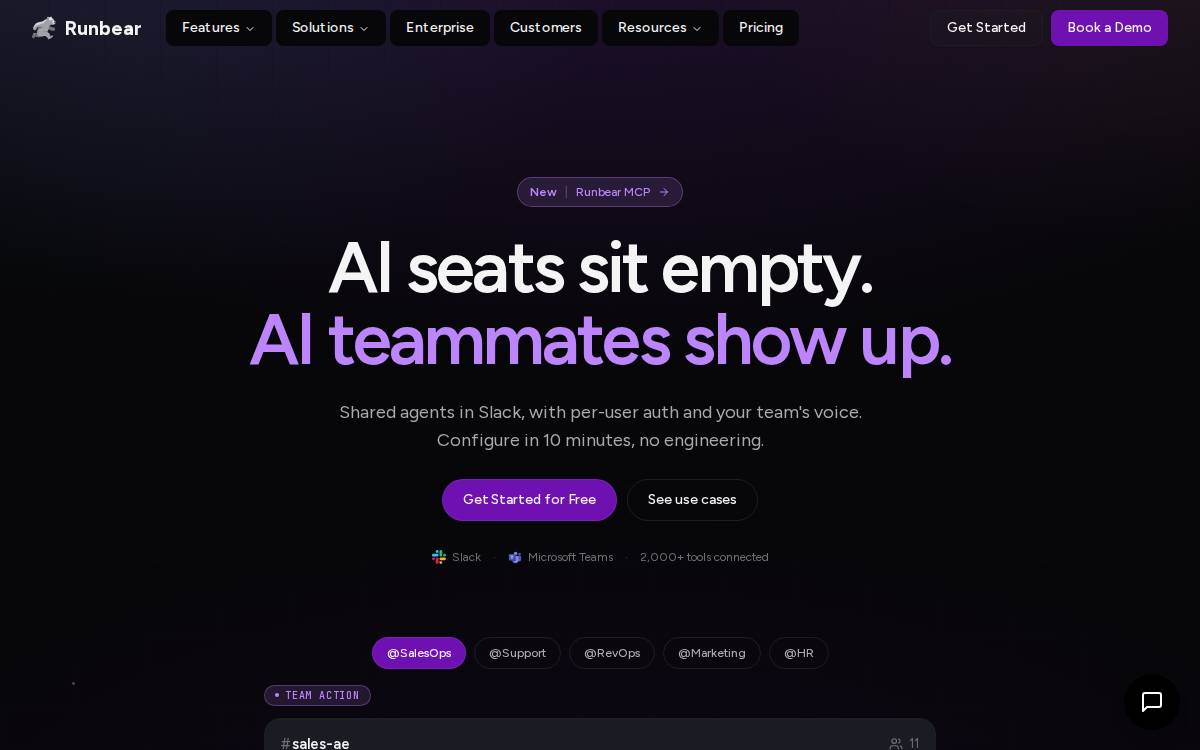 RunBear website preview