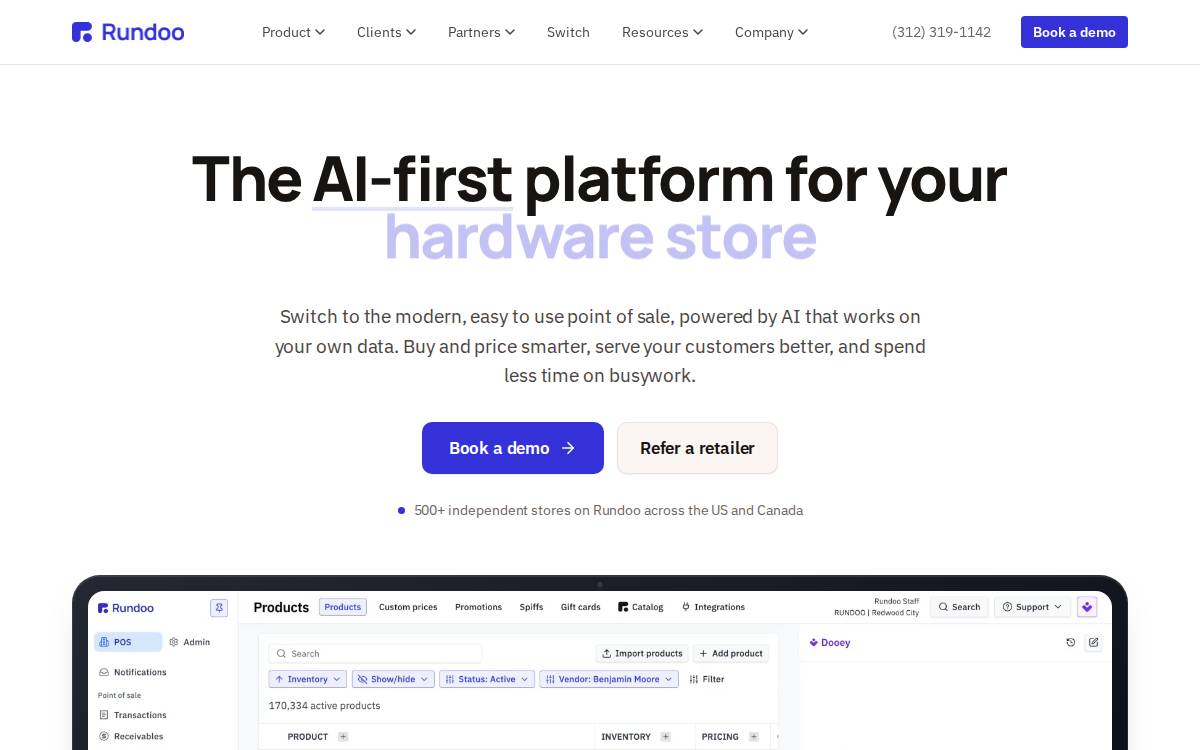 Rundoo website preview