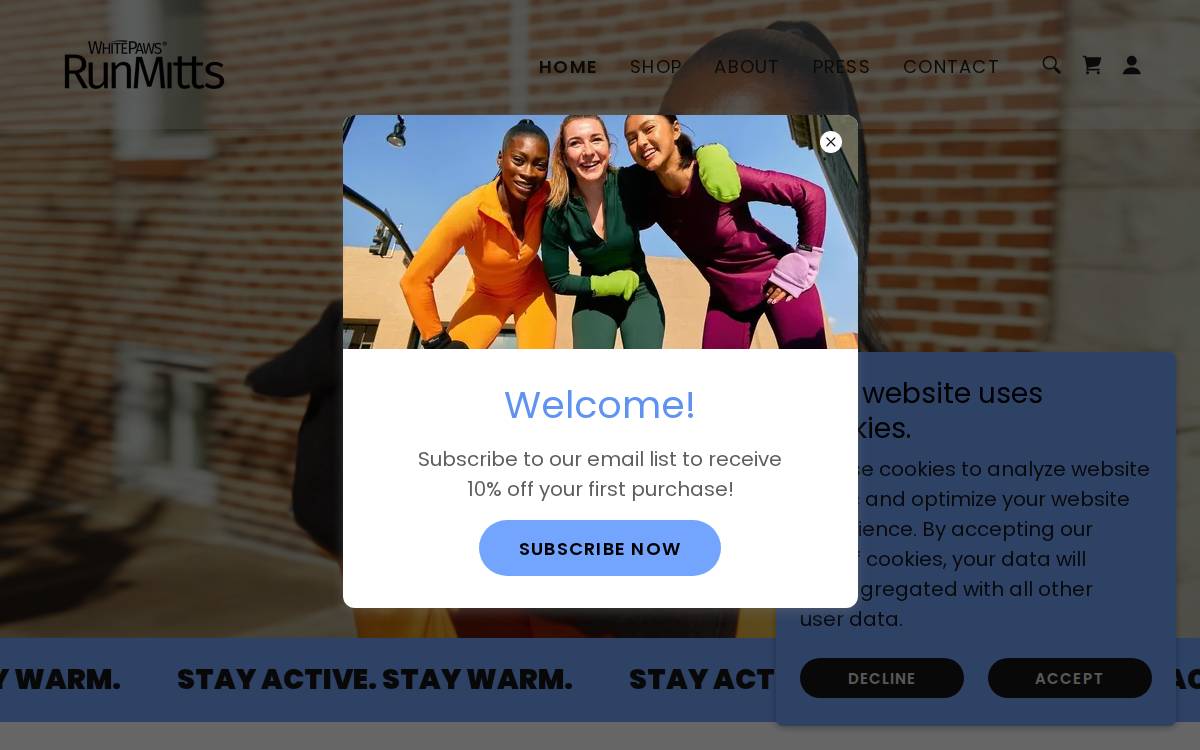 Runmitts website preview