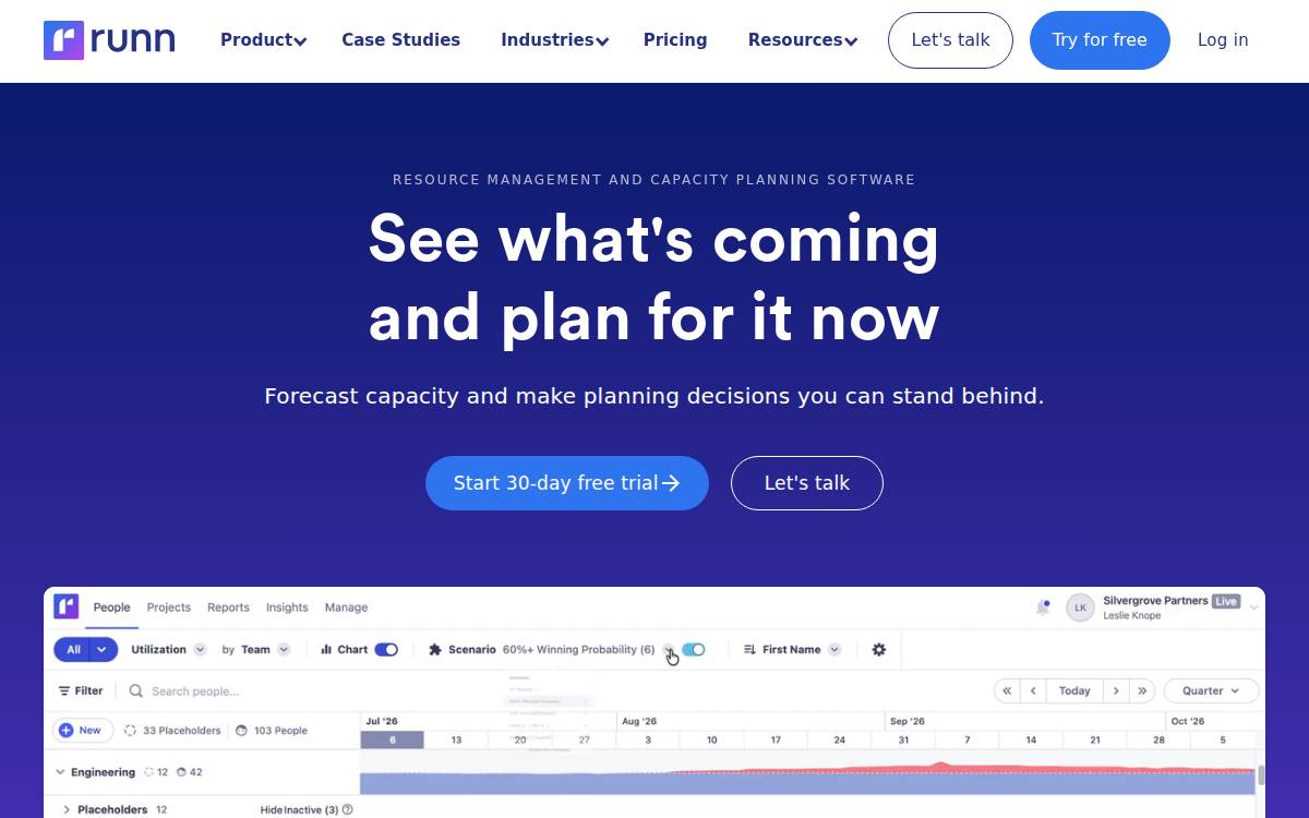 Runn website preview